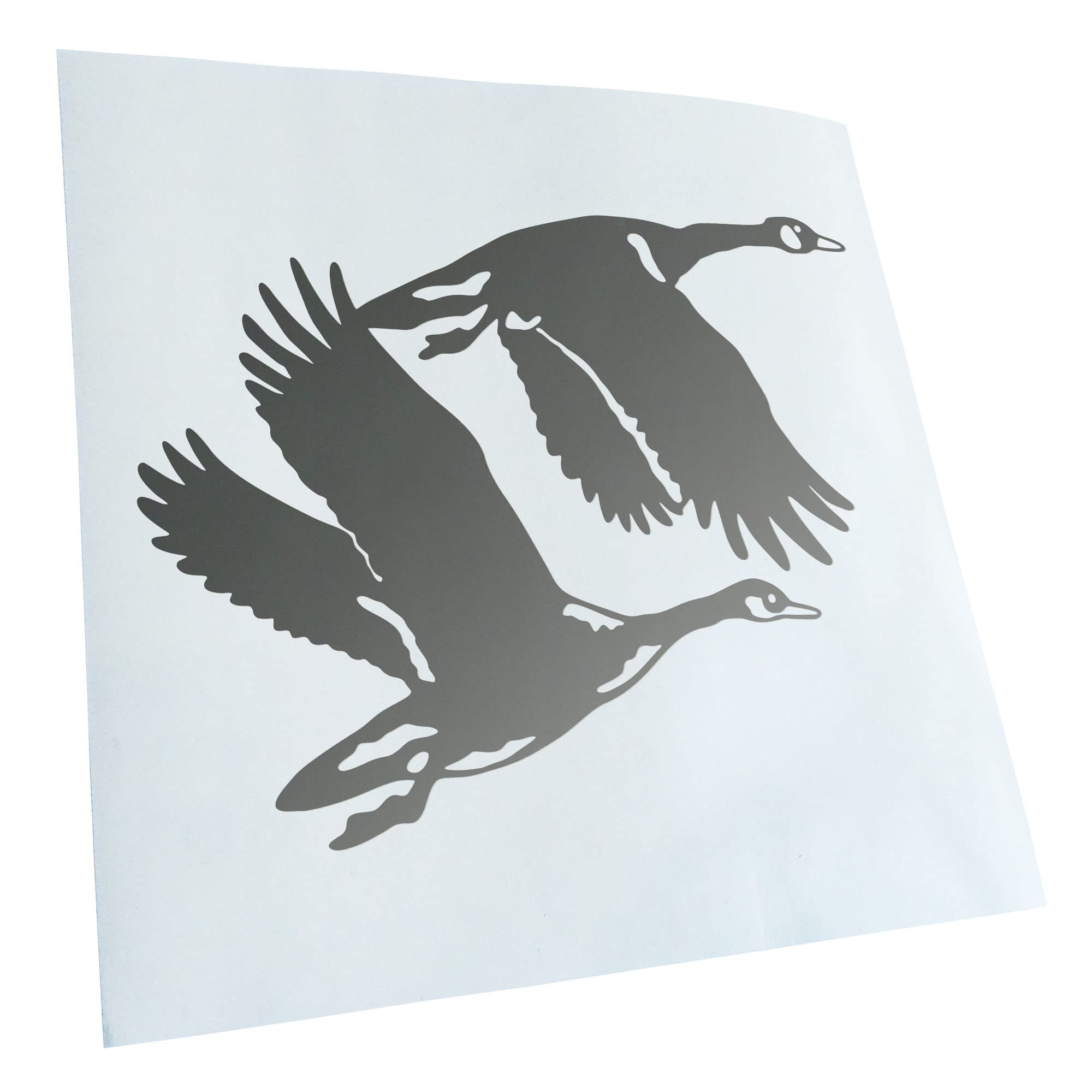 Kiwistar - Car Sticker - Silver - 13 x 10 cm Ducks - Ducks - Duck - Rear Window Car Sticker Weatherproof for Car Truck Moped Truck - Sticker Exterior Self-Adhesive Tuning Accessories for Window