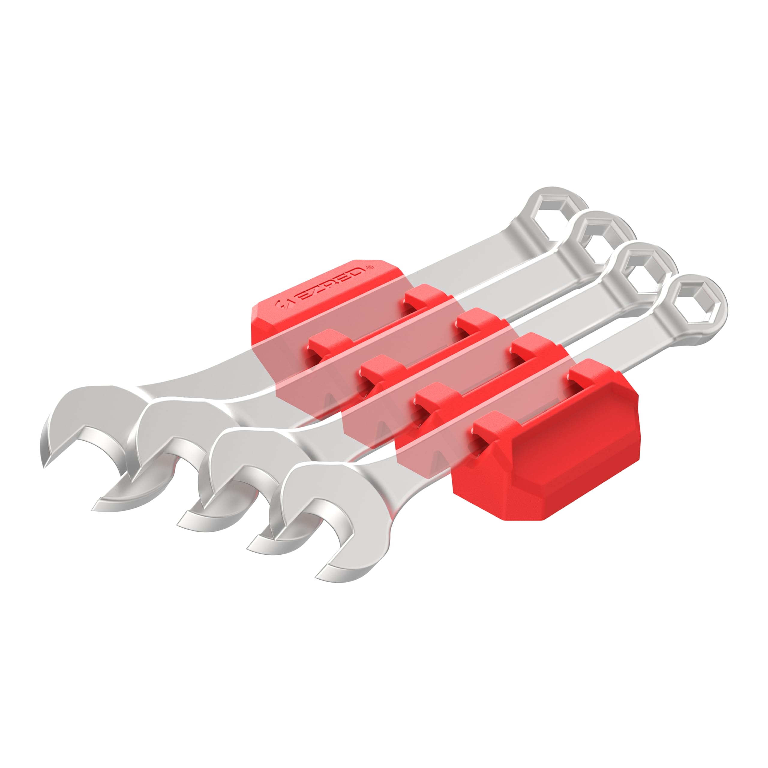 EZRED Magnetic Flexible 4 Slot Wrench Holder 8 Magnets Flexible TPEE Design