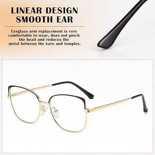 Miniatura 4 de 1 par de brazo de repuesto de lentes de metal, montura de gafas, lentes universales y patas de brazo accesorios de repuesto para lentes de metal