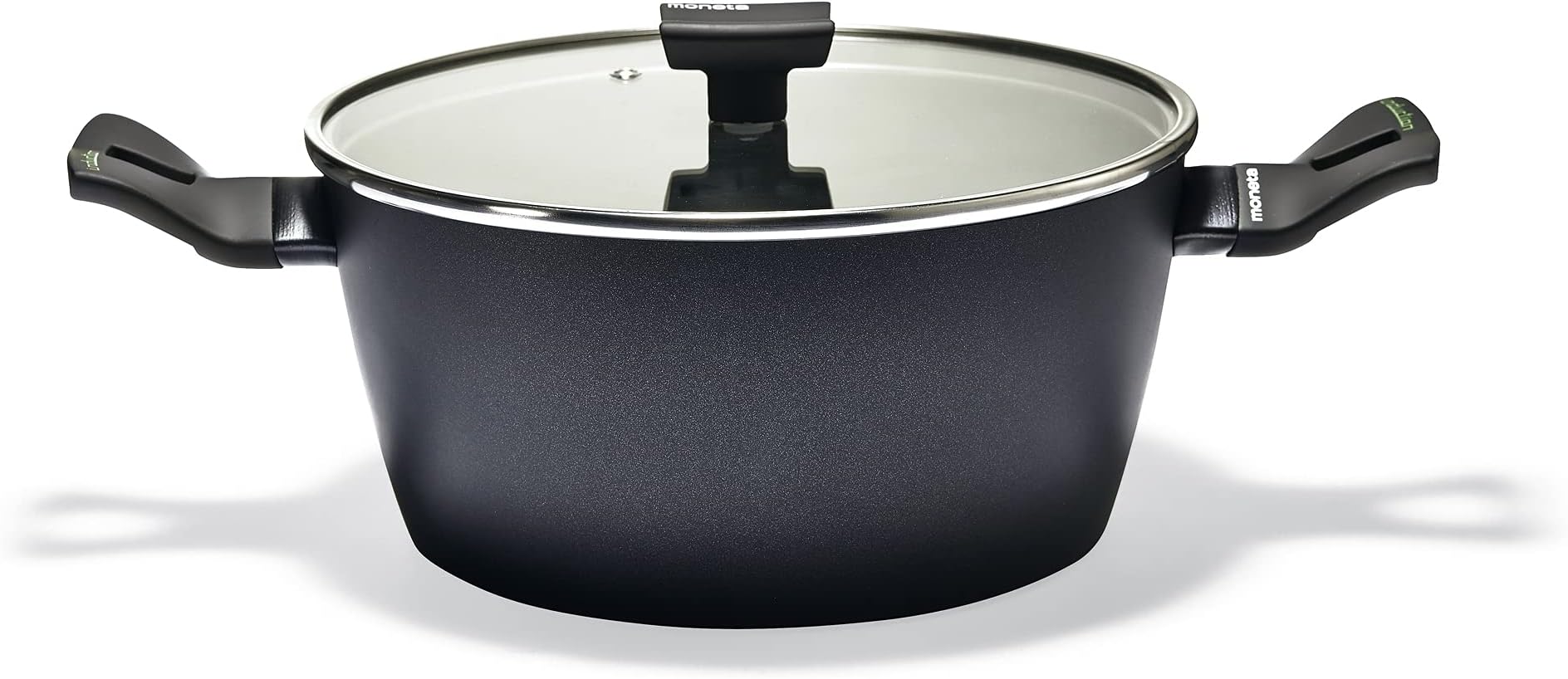Moneta Nova, Protection Base, Casserole Plus Lid 20cm, Aluminium, Black