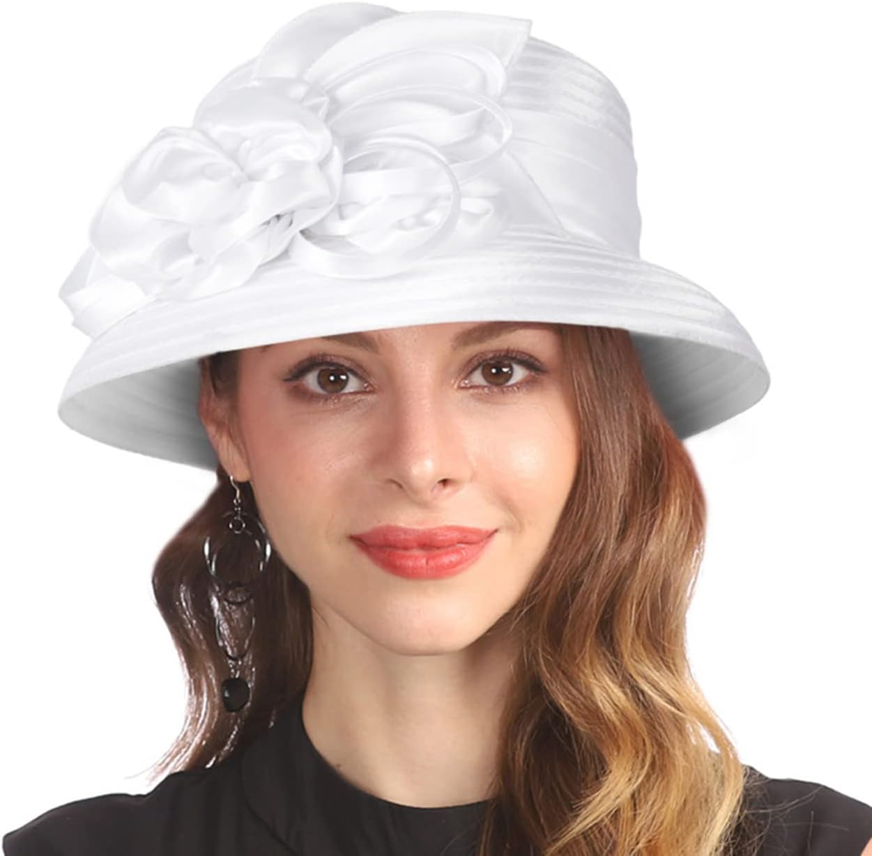Derby Hat for Women Church Tea Party Wedding Cloche Bowler Bucket Hats
