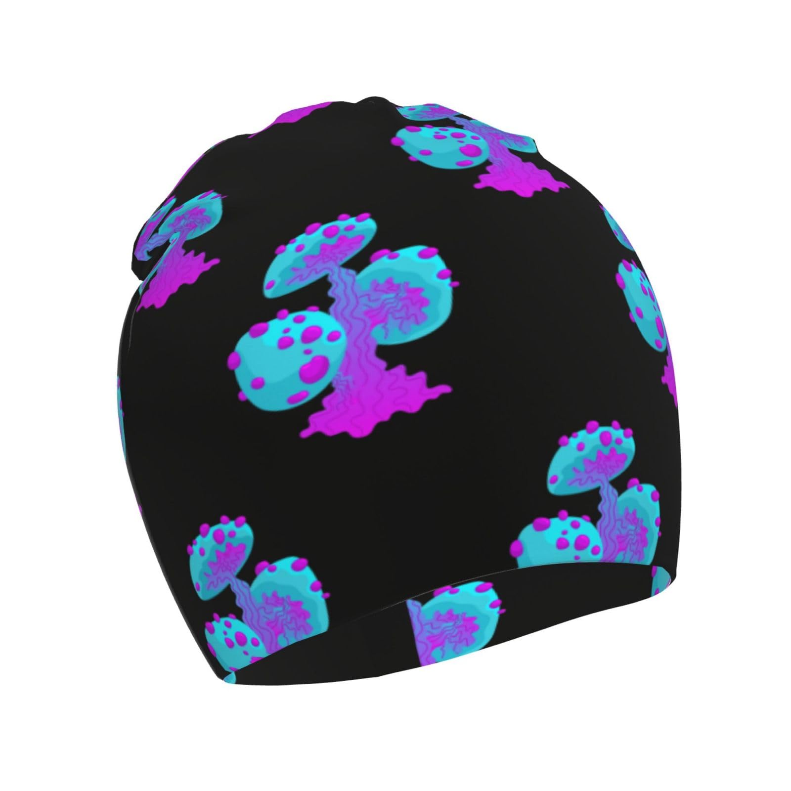 Rqzwdq Psychedelic Mushroom Kids Beanie Hats Warm Knit Beanie Cap Skull Caps Gifts Decor for Boys Girls White
