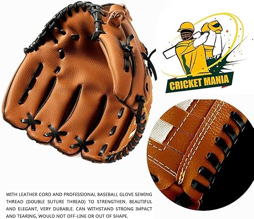 Miniatura 3 de Guante de béisbol, guante de sóftbol, guante de mano izquierda, guante de béisbol para hombres adultos y jóvenes, para practicar, entrenamiento,