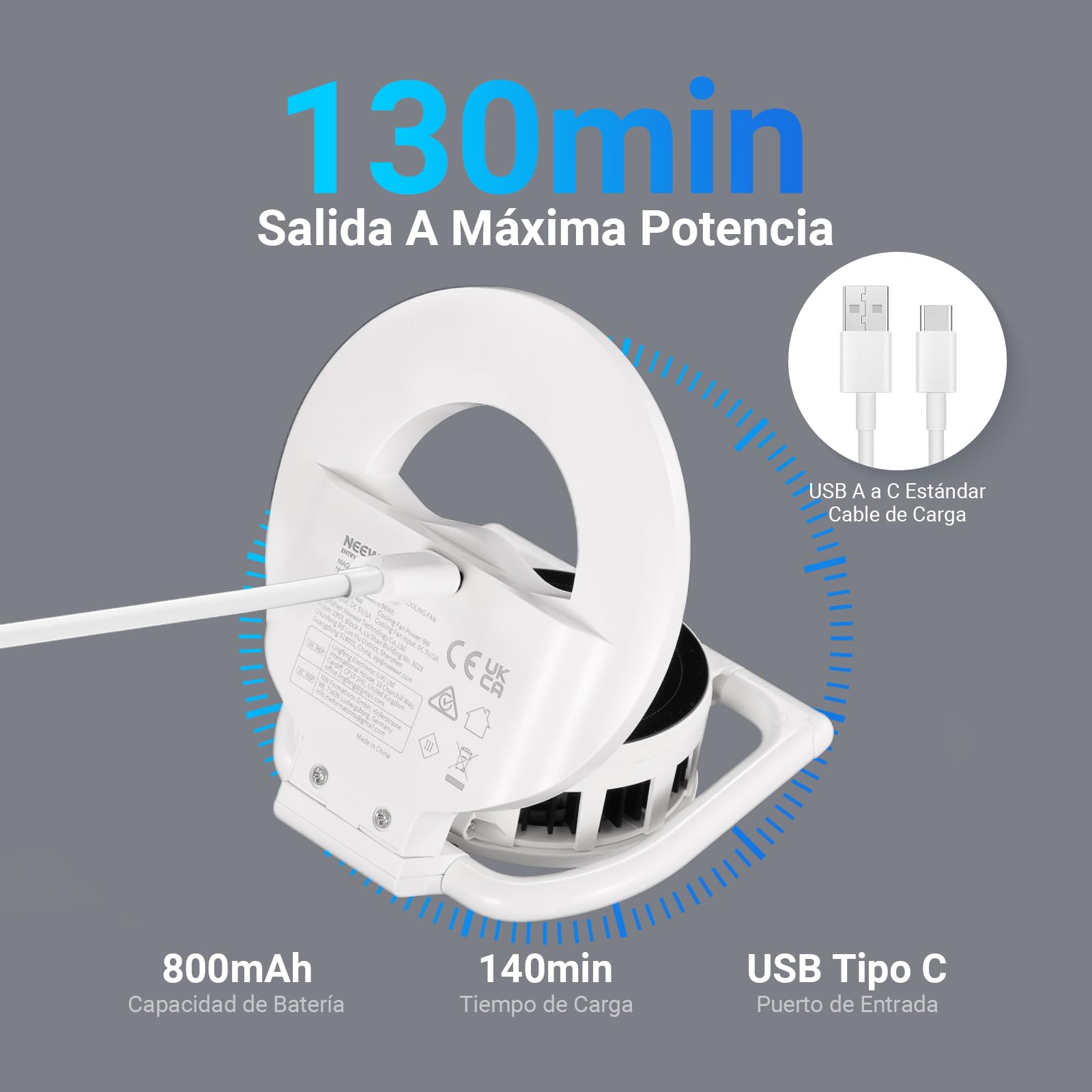 NEEWER Entry Level Version N36 Selfie Ring Light magnética y Enfriador móvil Compatible con MagSafe iPhone, pequeña luz de Relleno LED Plegable Bicolor 4 W 800 mAh CRI80+ para vídeo Maquillaje