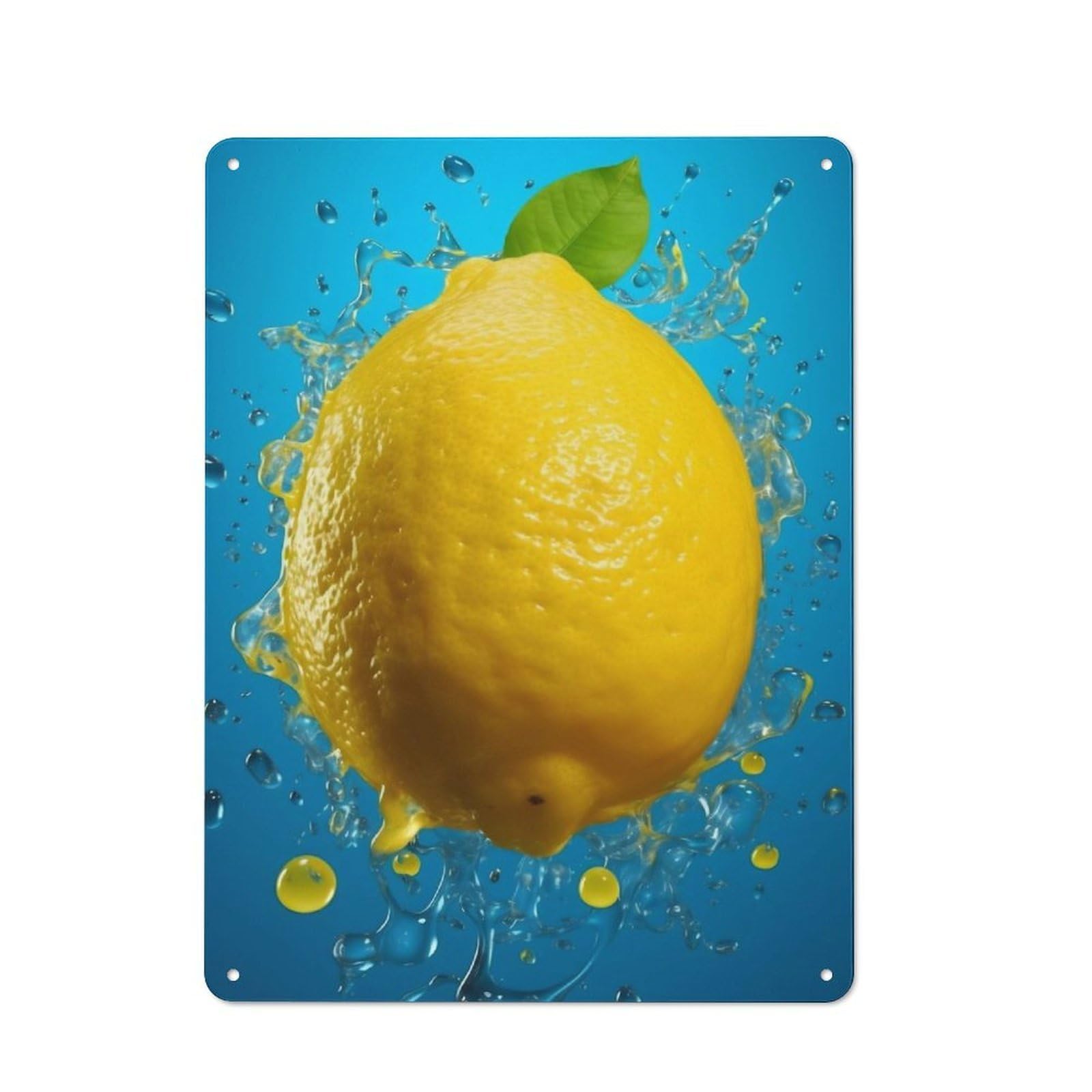 Funny Lemon Rustic Metal Sign 40x30cm for Hobby Room Or Studio, Suited to Hobby Room Decor Fans