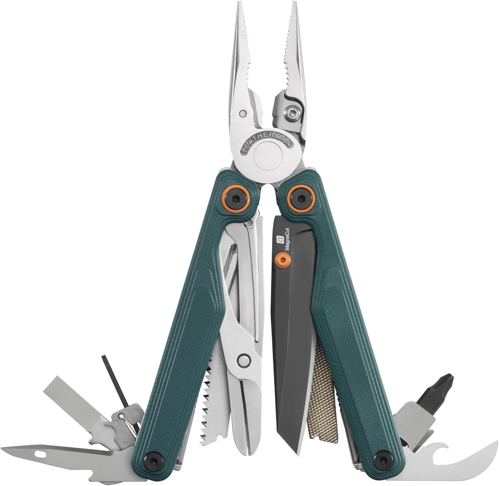 Wave Alpha - Multi-Tool with MagnaCut Blade, Enhanced Ergonomics, Large Outside Scissors, Machined G10 Scales - Cascadia