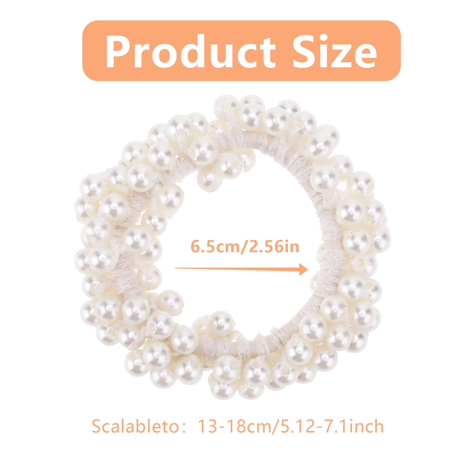 Amazon.com : Lusofie 4PCS Pearl Hair Ties White Pearl Scrunchie