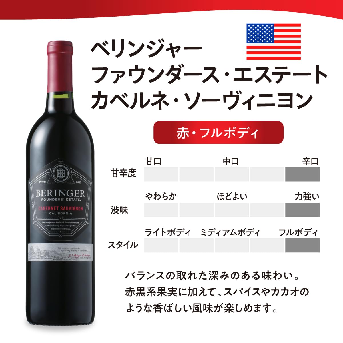Amazon.co.jp: 【父の日】ベリンジャー カベルネ・ソーヴィニヨン