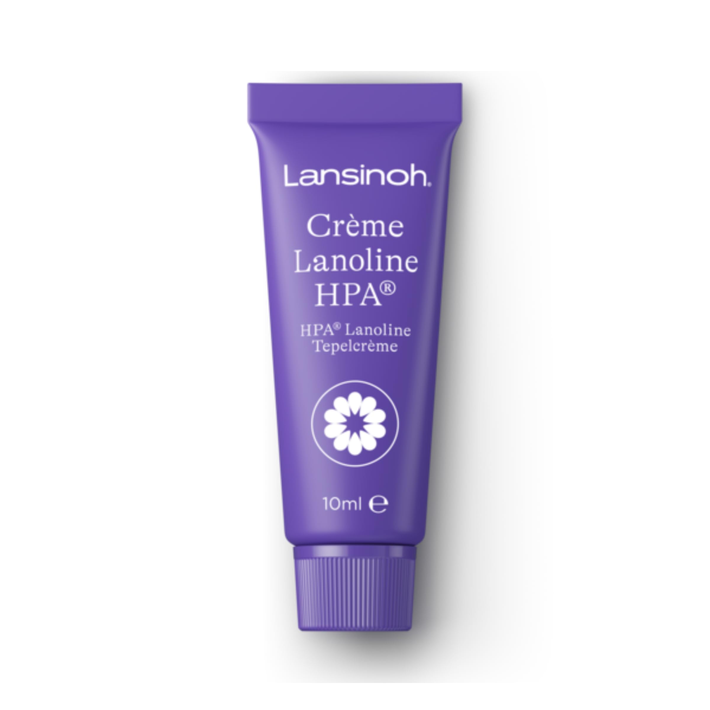 Lansinoh - Crème Lanoline HPA 10 ml - Réparation Intense des Mamelons - 100% Naturelle - Soulage Crevasses, Sécheresse & Irritations - Sûre pour Bébé, Sans Rinçage - Allaitement