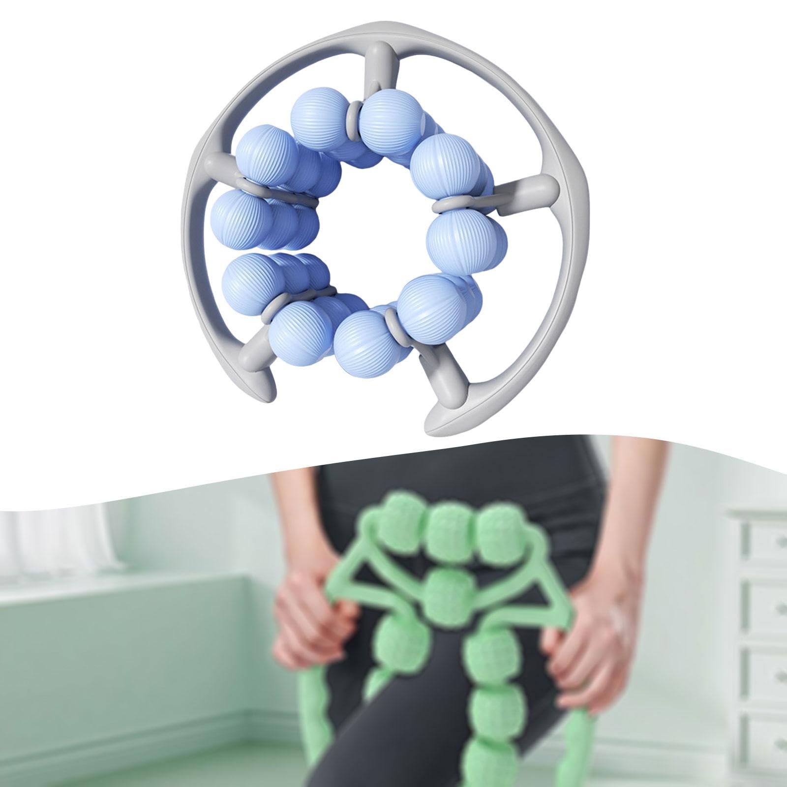 Rullo Massaggiante per Gambe Strumento per Fascia Massaggiatore Manuale Rullo per Cellulite con 30 Ruote Silenziose Adatto per Uomini E Donn