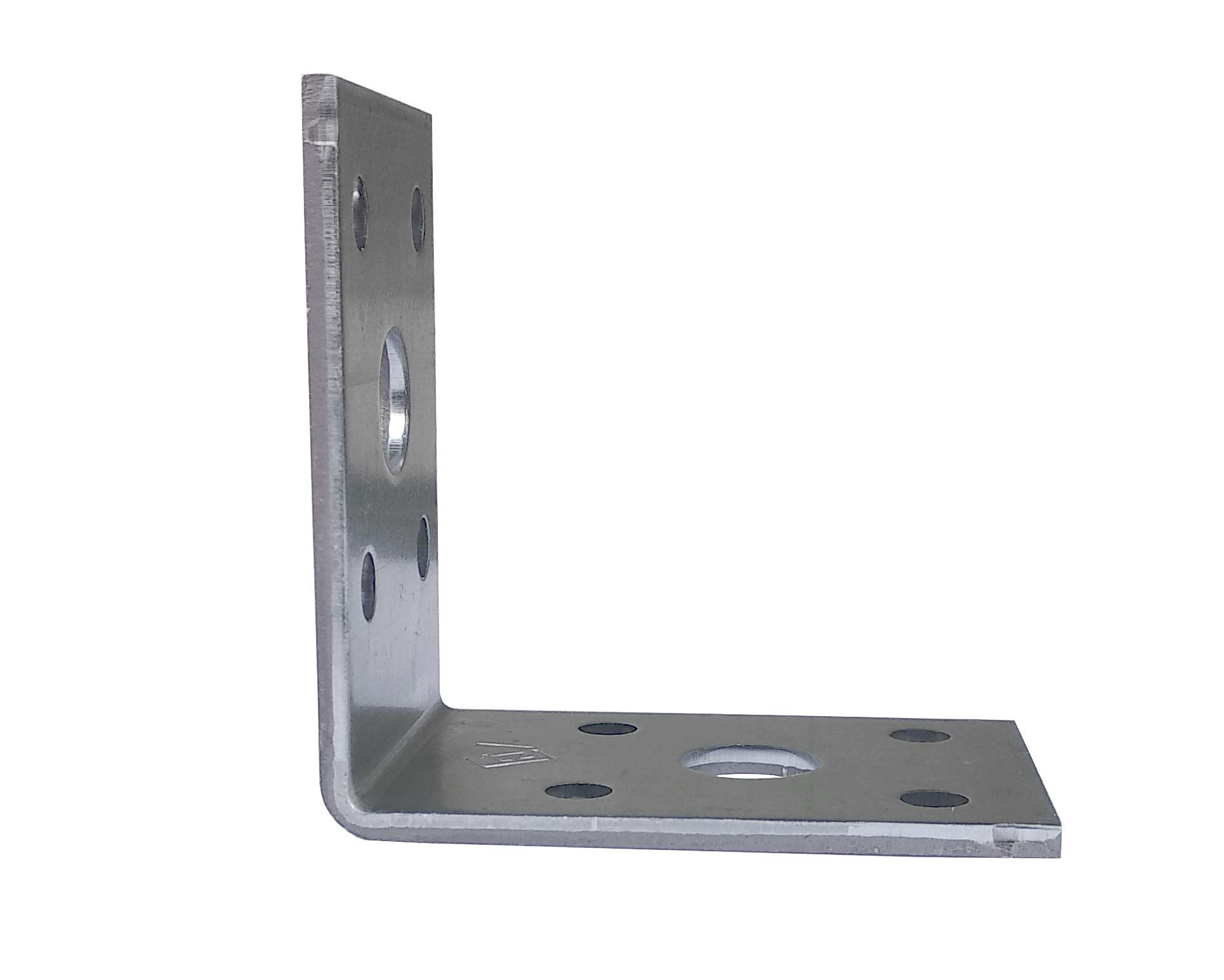 Soportes de esquina de madera, ángulo de madera resistente, chapa de acero galvanizado 1.97 x 5 x 3.5 x 0.1 cm, paquete de 25 unidades