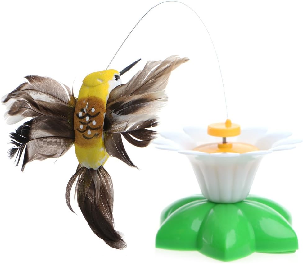 Pet Cat Kitten Electric Rotating Butterfly Bird Rod Cat Teaser Toys