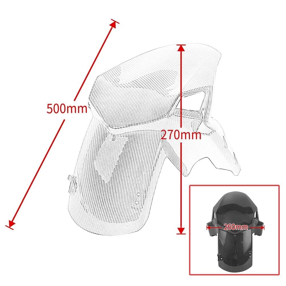 Guardabarros Carcasa Protectora para Z900 para Z 900 para Z-900 2017 2018 2019 2020 2021 2022 2023 2024 Protector contra Salpicaduras Neumático Delantero Motocicleta(Bright Black)