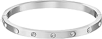 Kate Spade New York Set in Stone Hinged Bangle - Crystal-Inset Gold-Tone Stackable Bracelet