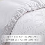 Ensemble de housses de couettes de la Reine Maple &Stone, 3 Pièces Tufted Boho Ensembles de literie à fermeture à glissière Design avec cravates, 1 Couverture de couettes + 2 Shams d'oreiller, Comforter NOT Inclus (blanc, taille de la Reine)