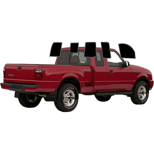 AUTOTEK Precut Windows Tint Film All Sides Cars Sun Blocking Protection Privacy Anti Shatter Glass 2 Ply Film 05% Tint Shade kit for Ford Ranger Extended Cab 2001-2011