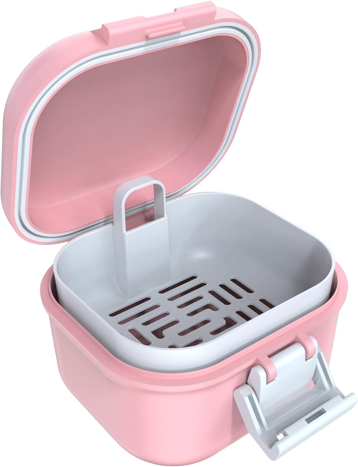 ARGOMAX Leak Proof Denture Bath Cup, Portable Soaking Denture Box