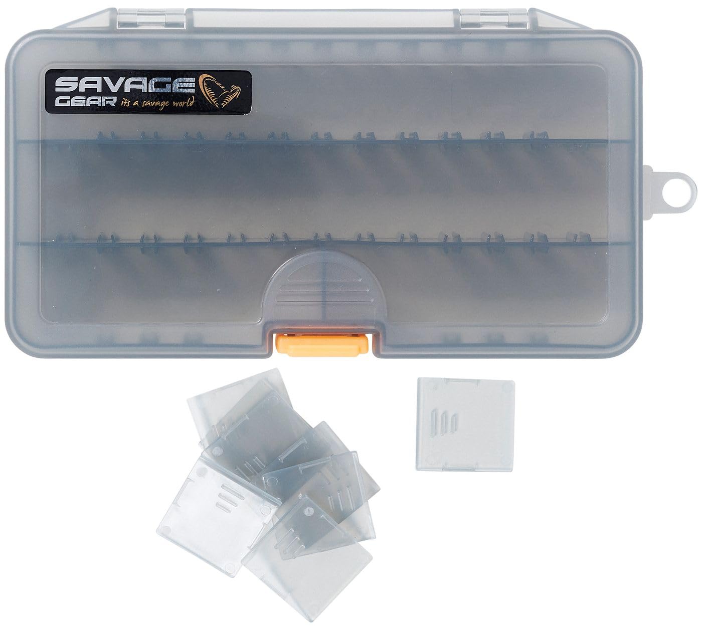 Savage Gear Smoke - Bait Box 3B - Three Fixed Compartments Plus Adjustable Tackle Box Bait Bucket