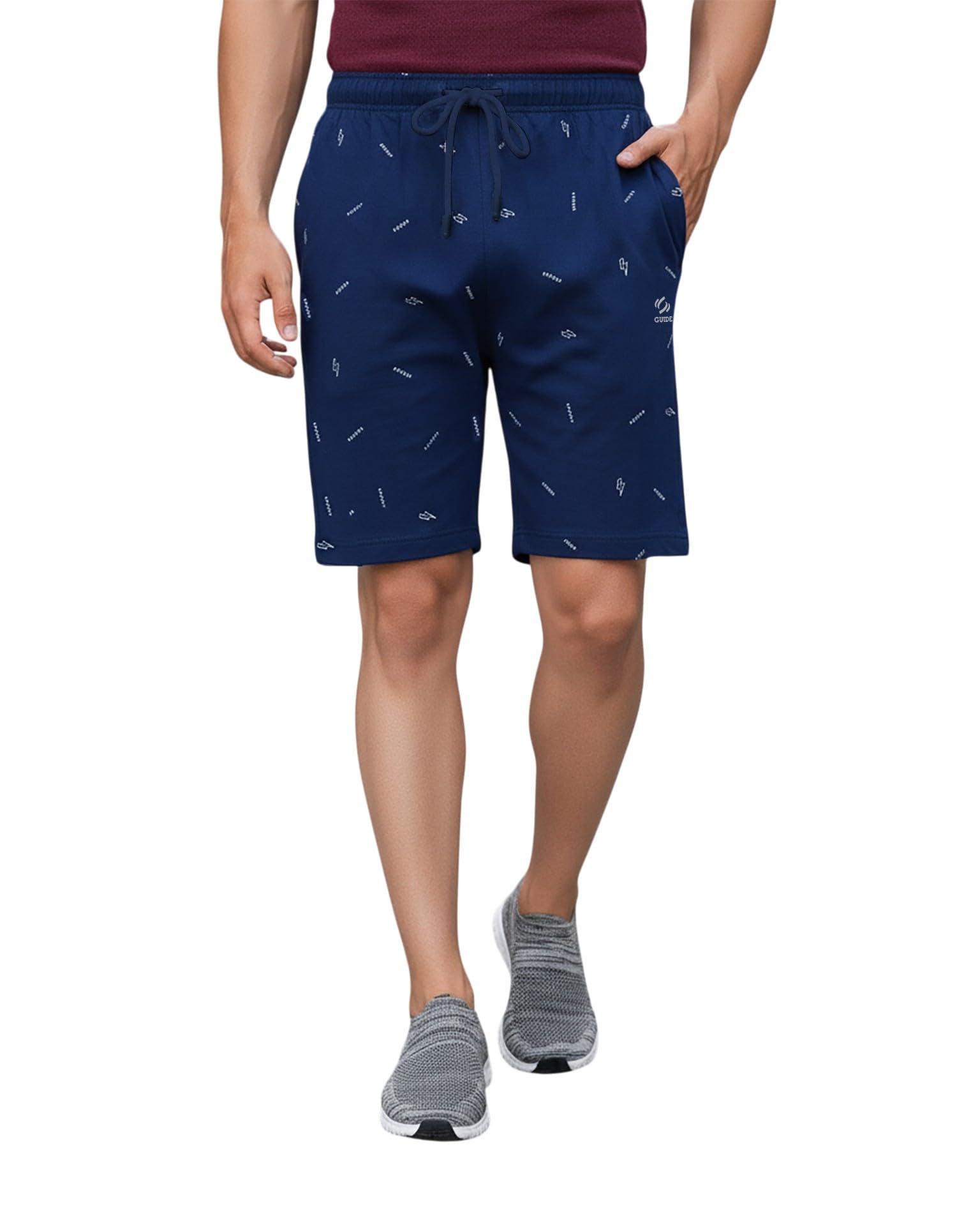 guide Men's Regular Fit Printed Cotton Shorts (Pack of 1) (GF_ P6_Shorts-New_Blue-S)-picture-23