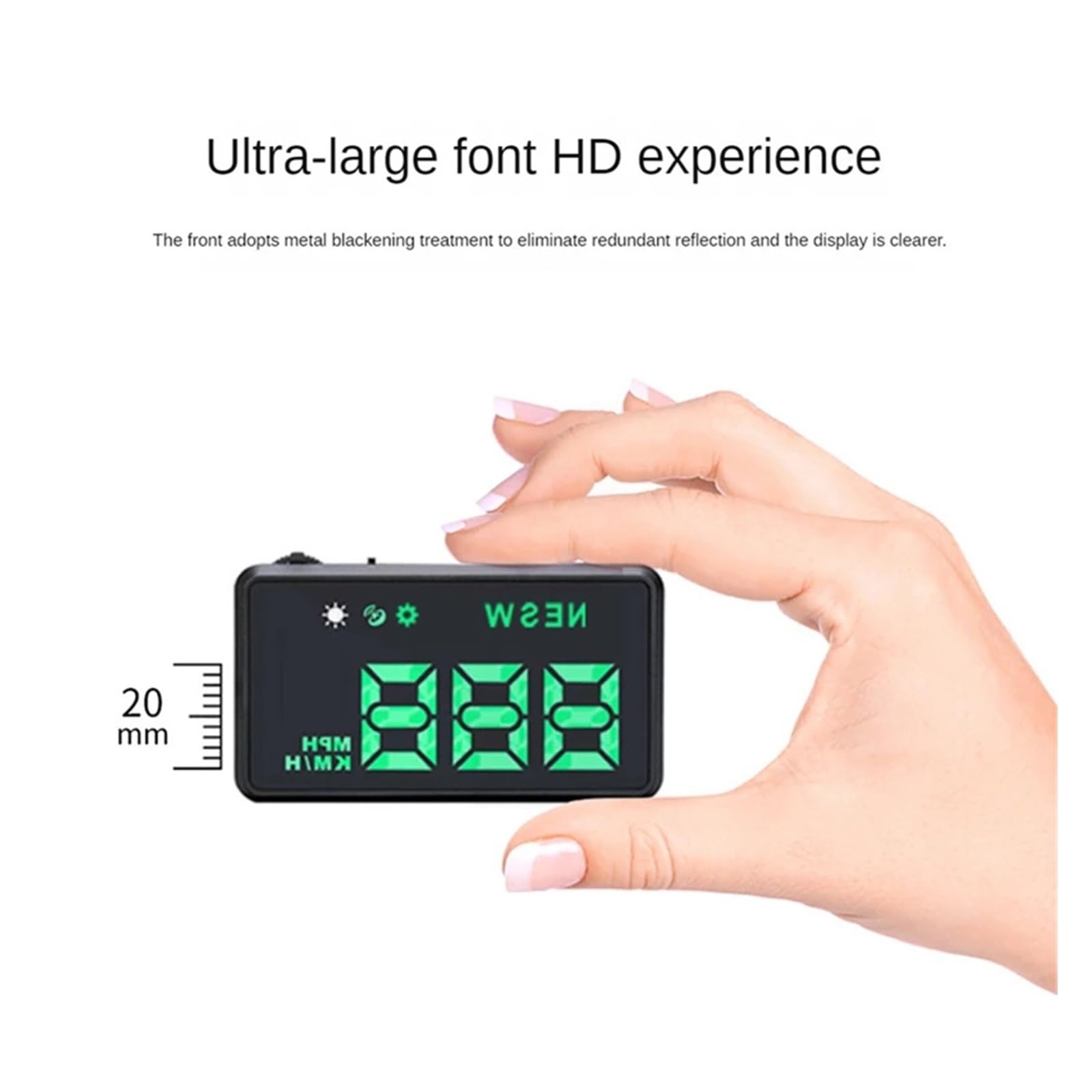 HUD Head Up Display GPS For Coche Velocímetro Parabrisas Proyector Universal Negro Adecuado For Todos Los Coches Camioneta Alerta De Velocidad