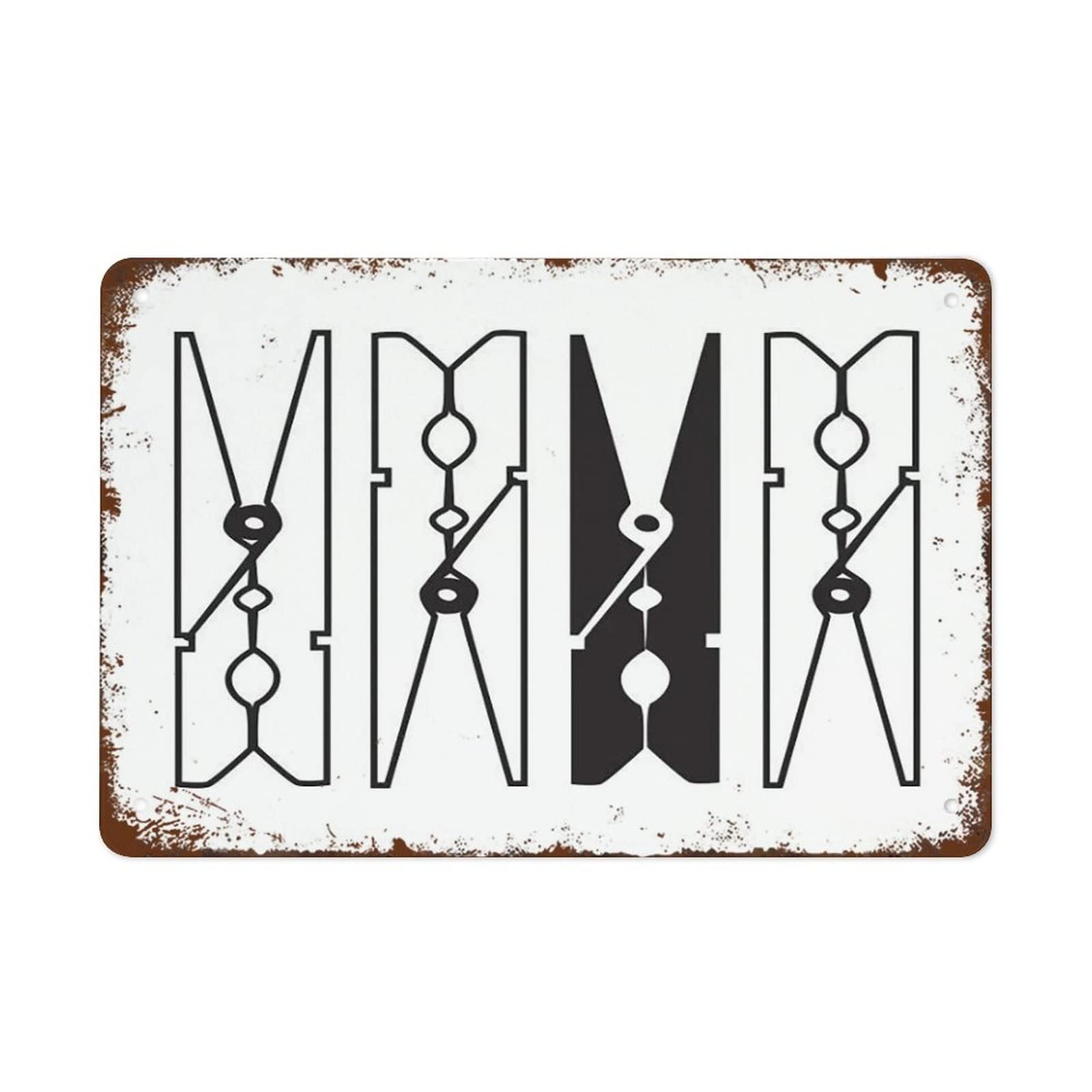 Kwqdozf As Pic Vintage Signs Metal Laundry Wall Art, Clothespins Art, Laundry Room Decor,