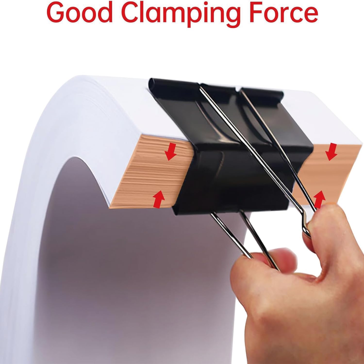 Clips de carpeta de 7.6 cm, clips extra grandes para suministros de oficina (36)
