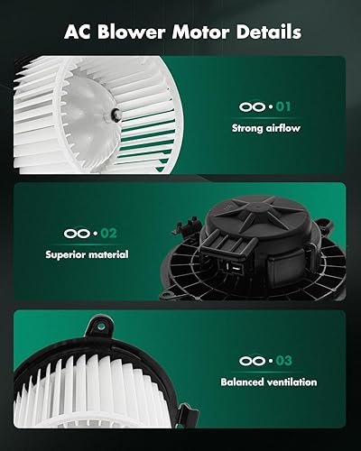 Vista 958 de SCITOO 700188 Reemplazo del motor del ventilador HVAC con jaula de ventilador para Toyota Tacoma 2005-2015, reemplazo OE - 87103-04043, 87103-04044