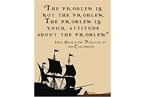 Pirates of the Caribbean Movie Poster: The Problem Is Your Attitude Wall Art