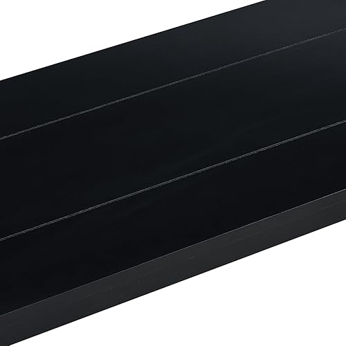 Miniatura 33 de Mesa consola de madera maciza de 48 pulgadas, mesa auxiliar moderna para sofá de entrada con 3 cajones de almacenamiento y 2 estantes. Fácil de