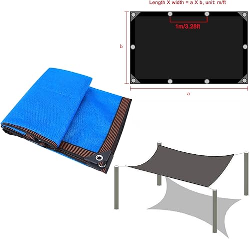 Miniatura 7 de KDDEON Paño de sombra perfecto para protección solar, 75 % a 80 % resistente a los rayos UV, red de sombra, tela de sombra personalizable, con