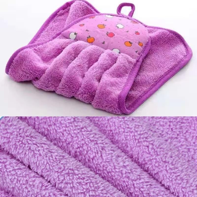 Image of Fezora Microfiber Hand Towels for Home & Kitchen - Anti-Bacterial Hanging Towels for Wash Basin, Soft Lint-Free Napkins for Hand Drying, Dish Cleaning & Everyday Use, Multicolor (Pack of 3)