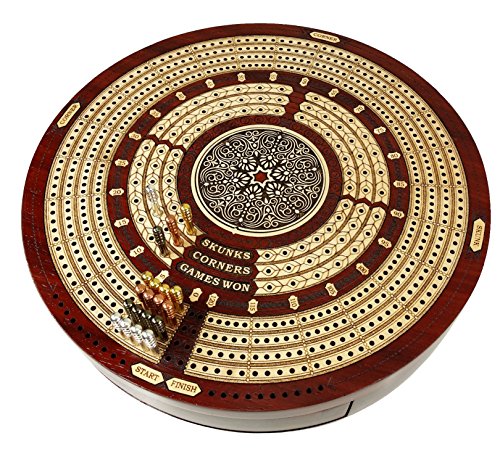 Tablero Redondo Cribbage con Cajón y Almacenaje miniatura 4