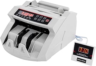 Multinacional portátil contador de billetes y máquina de contar dinero 2 en 1, detector de billetes falsos con indicador...
