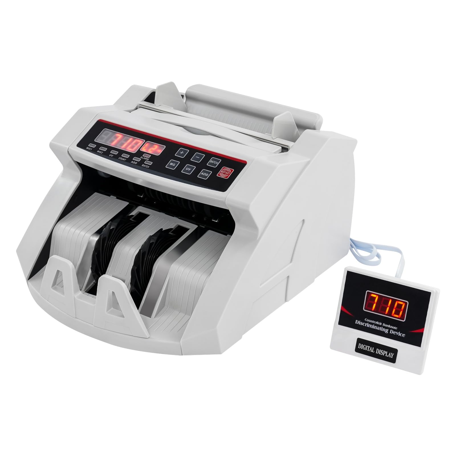 Portátil contador de billetes 2 en 1 detector de billetes falsos con LED