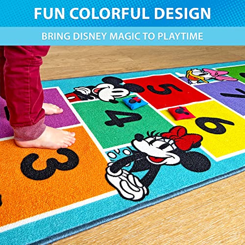 Image of GoSports Disney Mickey and Friends 6.5 ft Hopscotch Rug Indoor /Outdoor Playroom Game for Kids