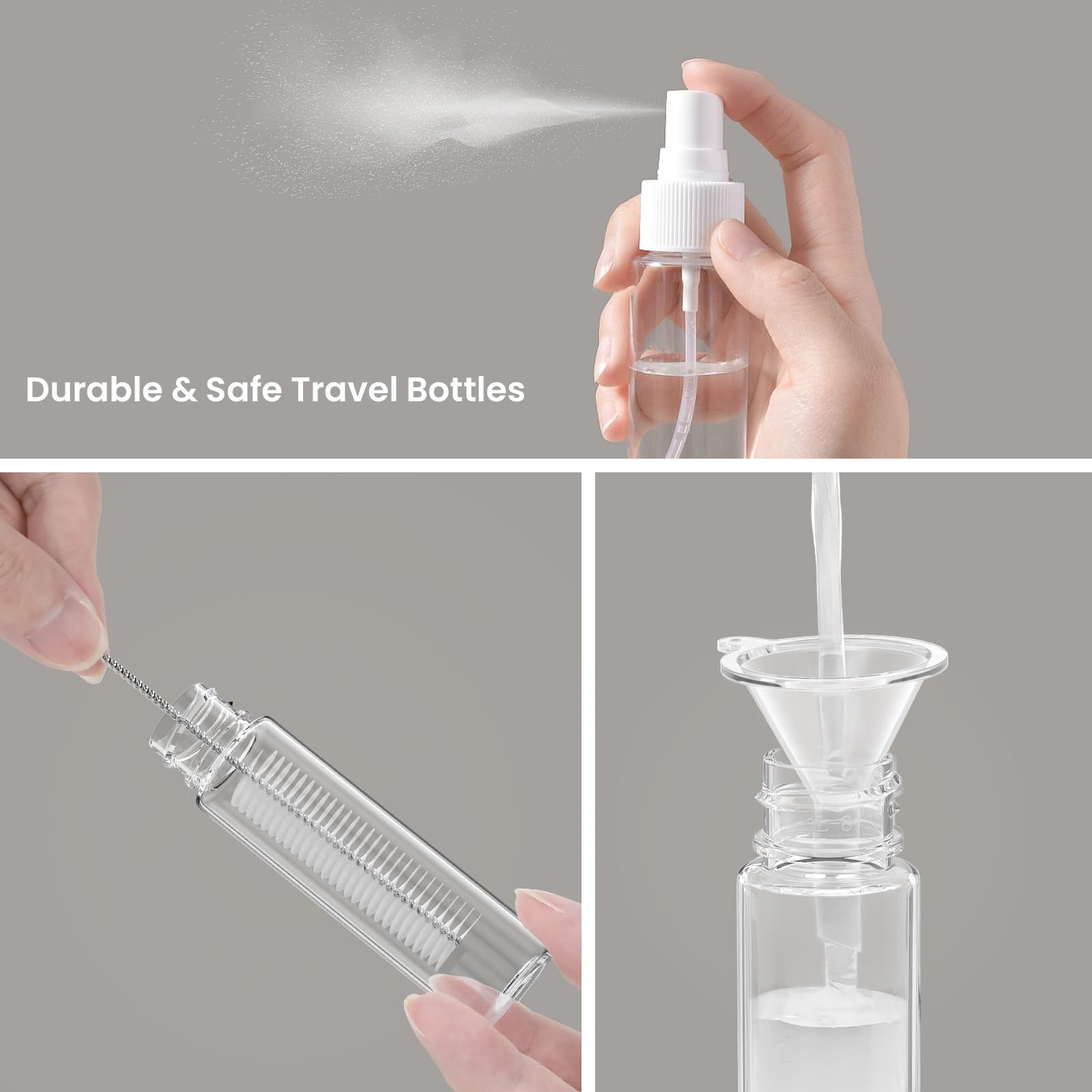 Kit Bottiglie Viaggio In Silicone 16 Pezzi - Senza BPA, Per Shampoo, Lozioni, Verde, FDA Approved - Foto 5