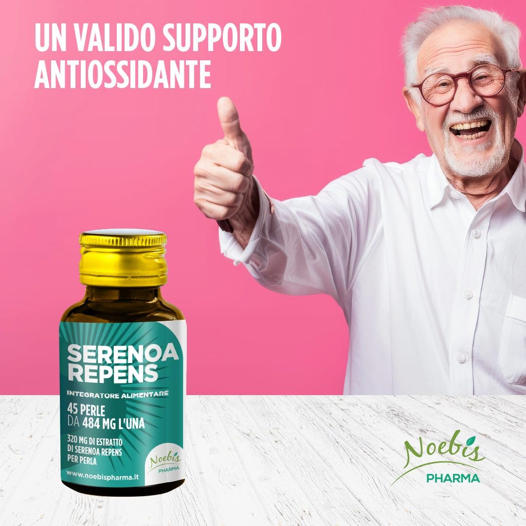Serenoa Repens 45 Perle Softgels - Estratto 320 mg per Perla - Noebis Pharma (Confezione da 1)