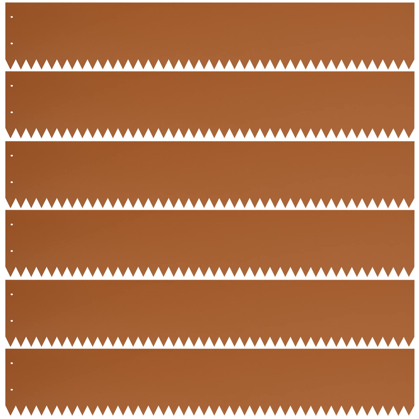 Steel Landscape Edging 40 Inch Strips, Steel Edging 6 Inch Depth, 6 Pack Hammer in Landscape Edging, Metal Landscape Edging, Metal Edging for Landscaping (black 6 Clips)