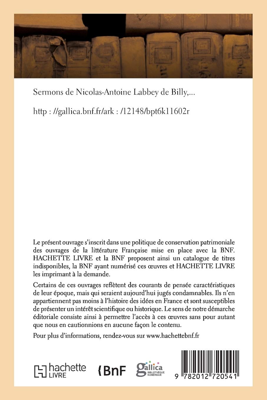 Sermons de Nicolas-Antoine Labbey de Billy