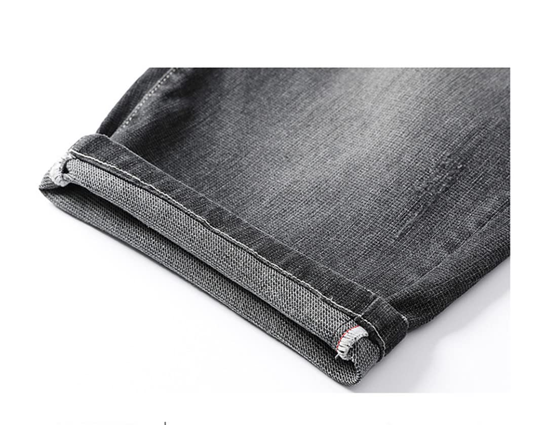 KEHAIOO Jeans da uomo Pantaloncini Pantaloni lunghi Bermuda Denim Shorts Estate 3/4 Pantaloni Capri Blu Corto Plus Size, Azzurro, XXL