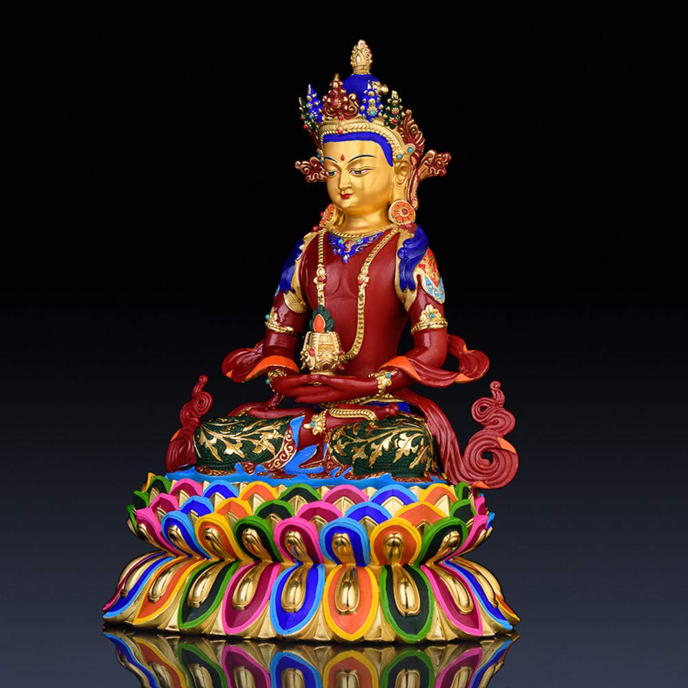 Amazon.co.jp: カラフルな純銅の長寿仏像、チベットの仏像