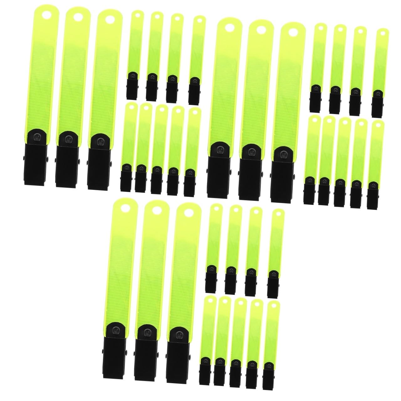 BESPORTBLE Porte-étiquette Fluorescent Aménagements Extérieur Archerie Jeux Extérieur Piste Lumières Grands Clips Réfléchissants Clips Réflecteurs pour Arbre PVC