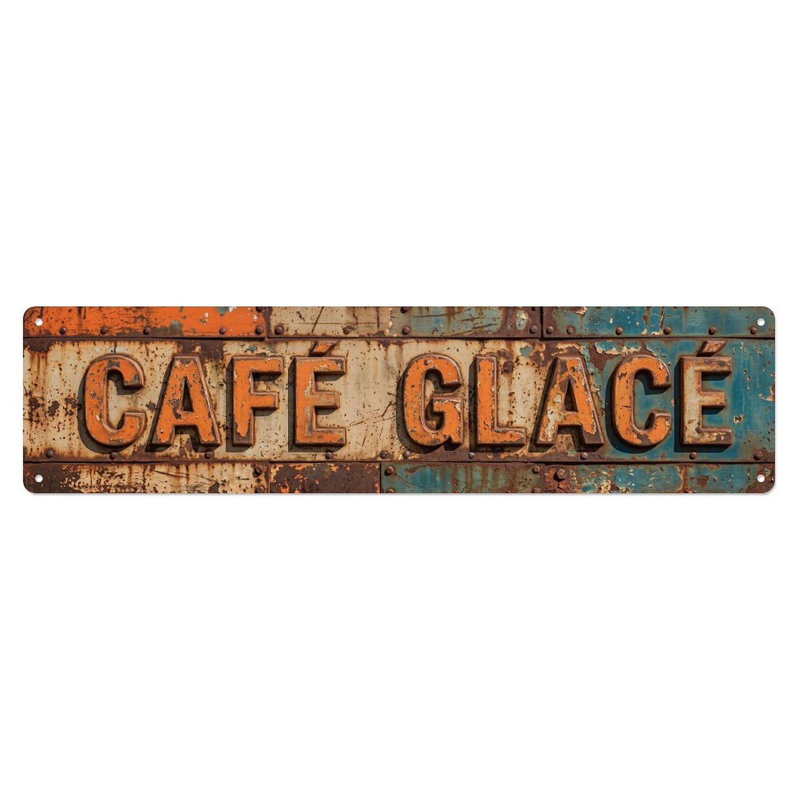 Iced Coffee Lounge Metal Tin Sign
