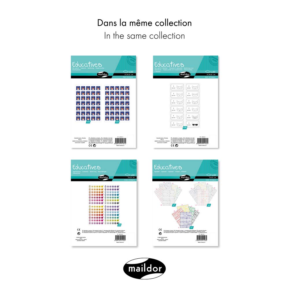 Maildor AE161C, EDUCATIONAL STICKERS, 20 sheets, Dimensions: 16x21 cm, GOOD POINTS (700 stickers) - Image 4