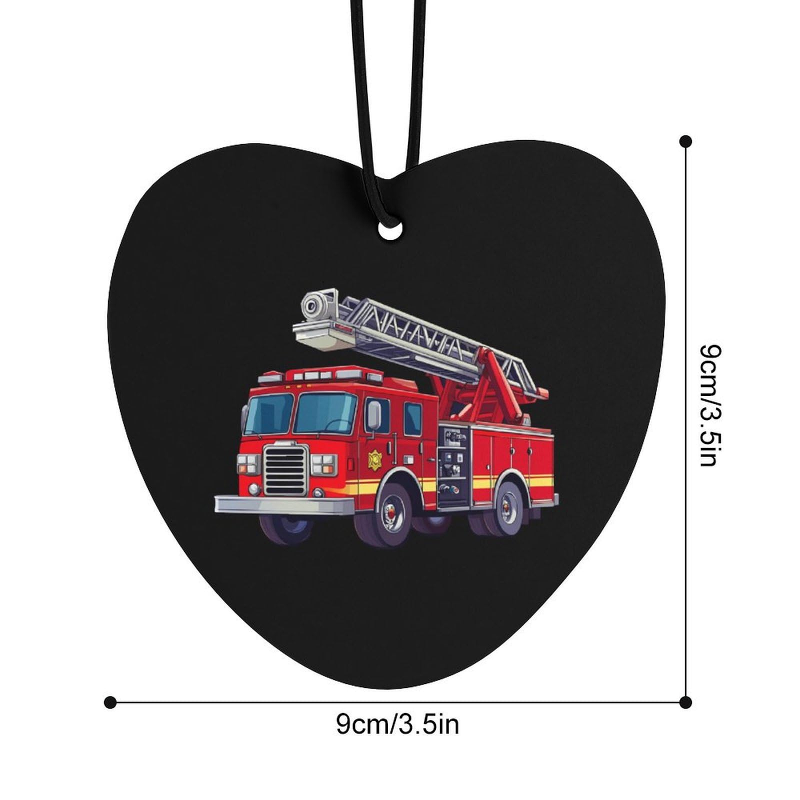 Fire Truck Car Air Freshener Hanging Aromatherapy Tablets for Car Accessories Love form