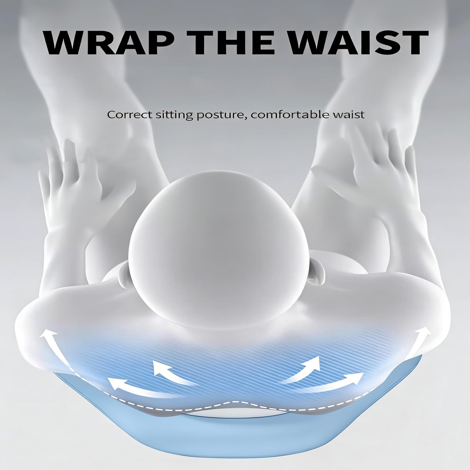 Cuscino lombare multiuso in memory foam per viaggi, casa, ufficio, auto, allineamento della colonna vertebrale e sollievo dal dolore, cuscino di supporto per la vita