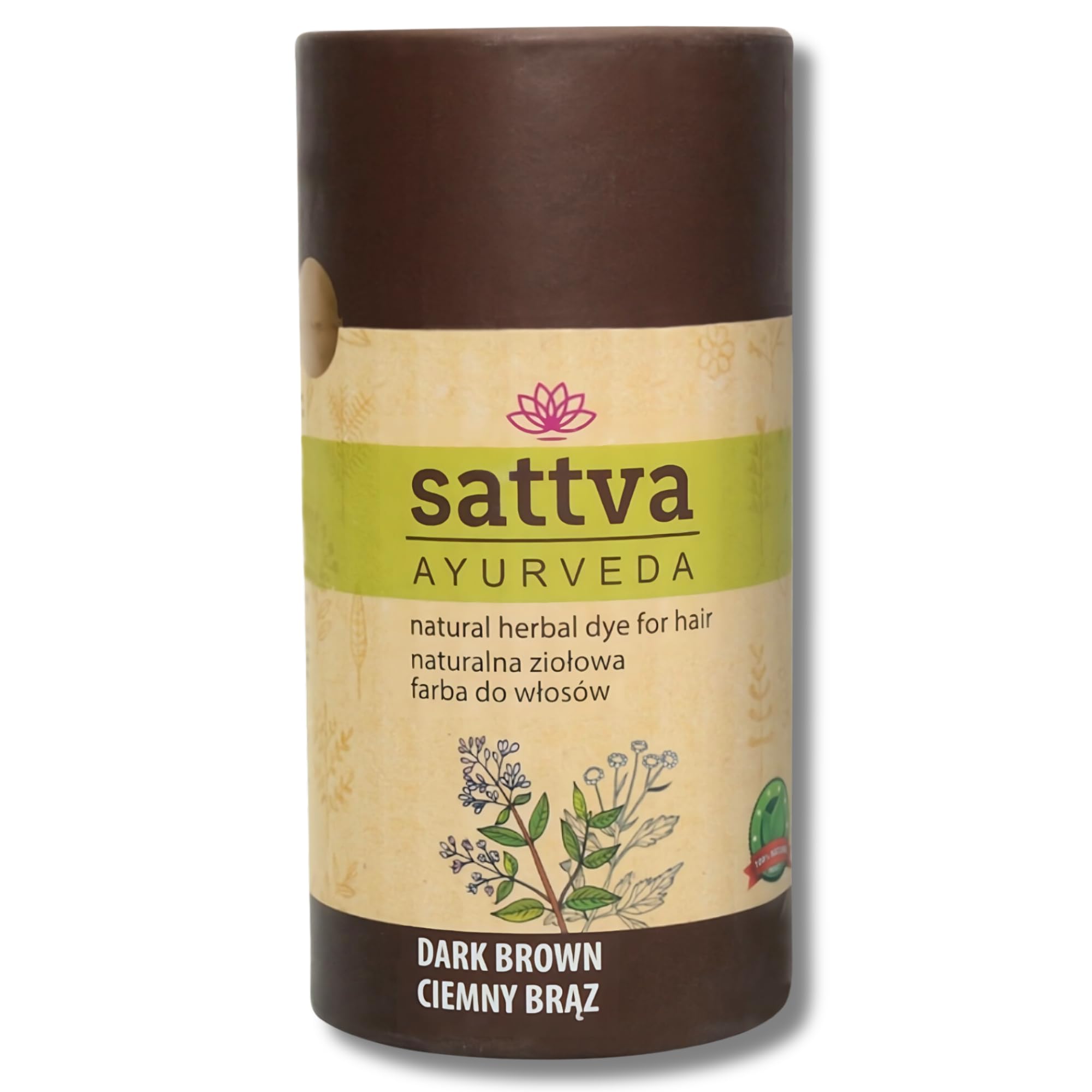 Sattva Ayurveda Natural Hair Color Powder (Dark Brown), Herbal Dye For Hair Men & Women Damage Free & Long Lasting-picture-49
