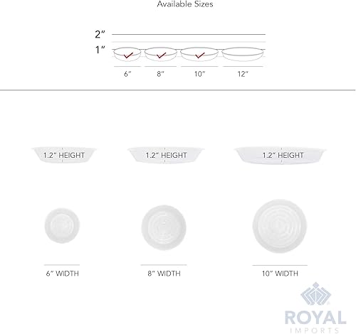 Miniatura 6 de Royal Imports Plato de plástico para maceta, bandeja de goteo transparente, plato desechable para maceta, forro de drenaje de humedad para el hogar