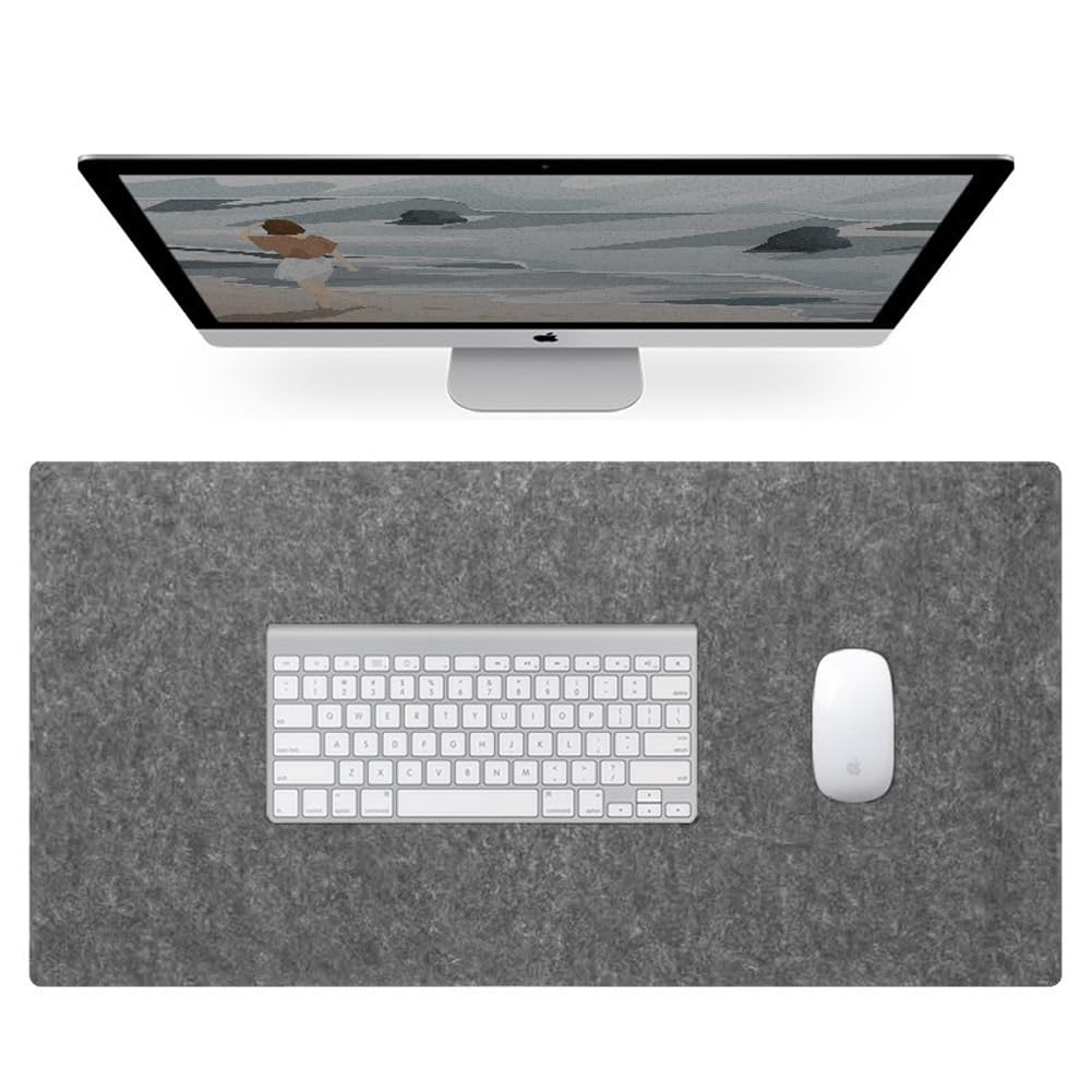 Sous-main De Bureau Feutre Antidérapant 80x40cm - Premium XXL - Pour Home Office