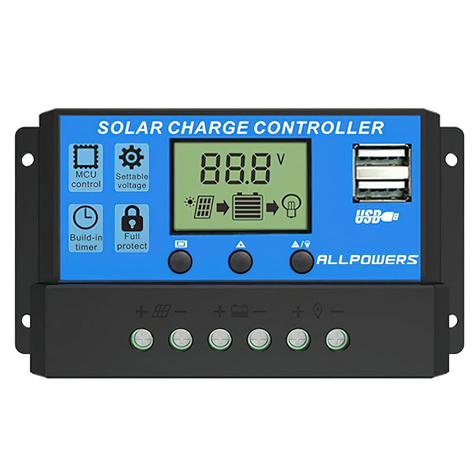 ソーラーパネル 100W+ソーラーチャージコントローラー 30A 12V/24V ソーラー発電キット100W（単結晶ソーラーパネル+30Aチャージ